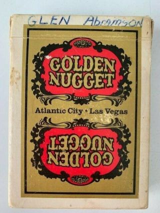 Golden Nugget Atlantic City Playing Cards Pre - Owned Vintage