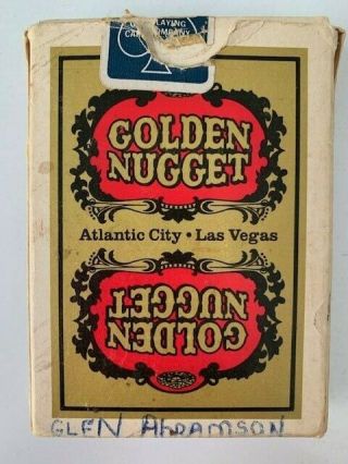 Golden Nugget Atlantic City Playing Cards Pre - Owned Vintage 2