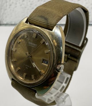 Vintage Seiko Automatic Mens Watch 7005 - 7099 Running With Nato Strap.