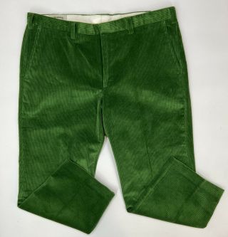 Vintage Orvis Heavy Cotton Wide Wale Corduroy Trousers Mens Green - Size 42