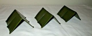 Vintage Marx Hard Plastic Army Pup Tents For 1950s Army Training Center Playset