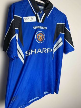 Vintage 1996 Manchester United Away Football Shirt Kit Umbro Xl