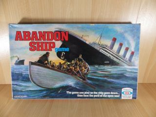 Vintage 1976 Abandon Ship / Titanic Board Game By Ideal Made In England