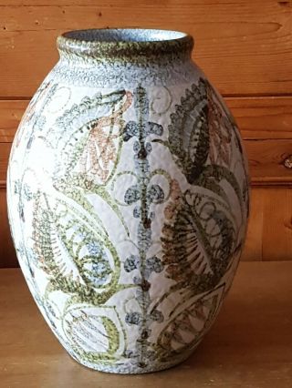 Huge Vintage Denby 1960s Denby Vase 12 " Tall In Uk P&p