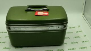 Vintage Samsonite Silhouette Train Case Hard Luggage With Tray And Key