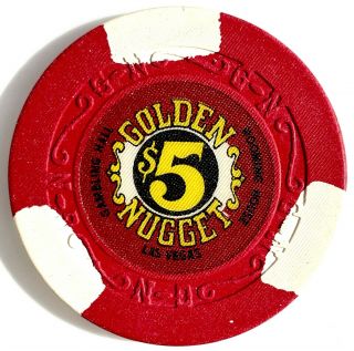 Golden Nugget Of Las Vegas Nevada Casino Chip $5 1960