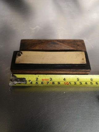 Vintage Belgian Coticule Razor Hone Very Fine Sharpening Stone In Wooden Box