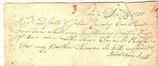 1781 Falmouth Maine Revolutionary War Signed Pay Receipt Penobscot Expedition