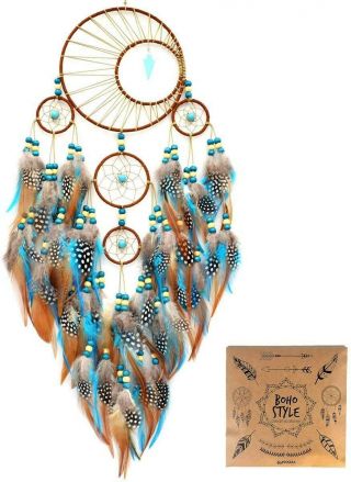 Dream Catcher Handmade Turquoise Dream Catchers With Feathers Large Wall Hanging