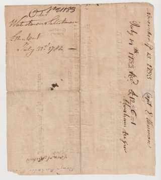 1782 Oliver Wolcott Jr.  Revolutionary War Document Connecticut Pay Order 2