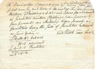 Revolutionary War Hero Caleb Stark Hampshire Signed Receipt Town Treasurer