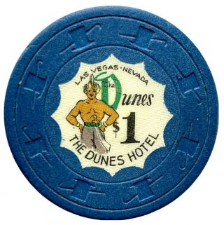 The Dunes Hotel Casino Las Vegas Nevada $1 Chip 1964