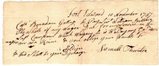 1757,  Fort Edward,  Captain Benadam Gallup,  Pay Order For Services