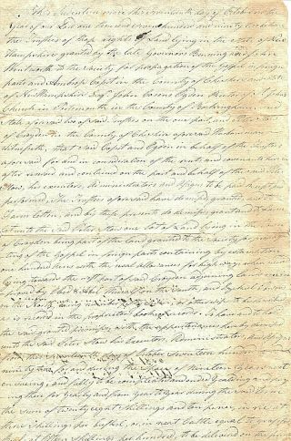 Revolutionary War Portsmouith Hampshire Rev John C.  Ogden Signed Document