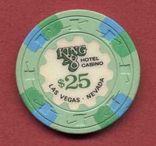 $25 King 8 Hotel Casino,  Las Vegas,  House Chip From 1980s Tcr N2601