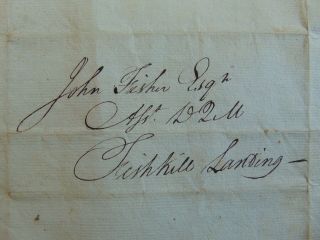 Revolutionary War Letter - Colonel Hughs To John Fisher Fishkill Landing - Als