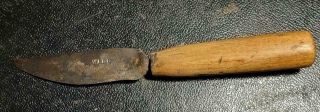 An Authentic Revolutionary War Period Long Rifle Patch Knife Signed