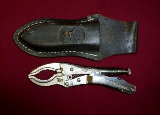 Vintage Vise Grip Schrade Toolbox 6lc Multitool.  In Leather Sheath