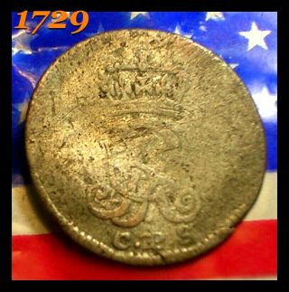 Hessian Soldier 1729 German 1 Mariengrosh Colonial Revolutionary War Coin Mdf