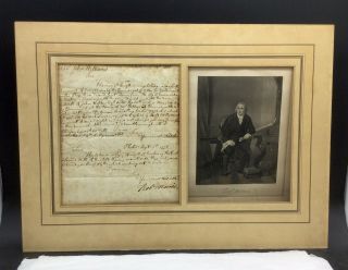 Rob Morris 1778 Senator Letter Signature Declaration Of Independence Signer