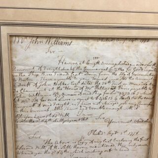 Rob Morris 1778 Senator Letter Signature Declaration of Independence Signer 3
