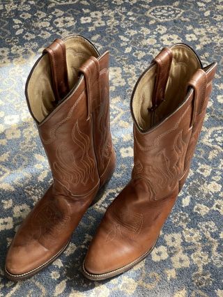 Vintage Frye Usa Made Leather Womens Cowboy Boots Size 7