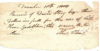 Revolutionary War Thomas Stark Hampshire Signed Receipt General John Nephew