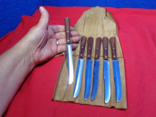 Antique Case Xx Knife Set Stainless Cap 254 Steak Knife Set Bx - A