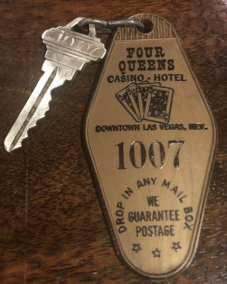 Rare & Vintage Four Queens Casino & Hotel Las Vegas Nevada Room Key Fob 1007