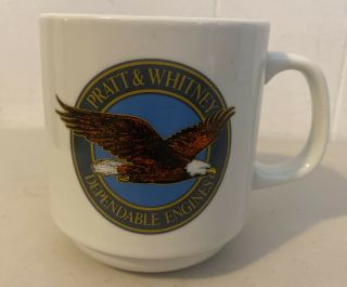 Vintage Pratt And Whitney Dependable Engines Eagle Bird Coffee Tea Mug Cup