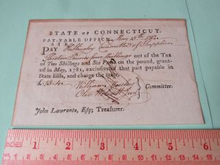 1782 Oliver Wolcott Jr.  Revolutionary War Document Connecticut Promisary Note 2