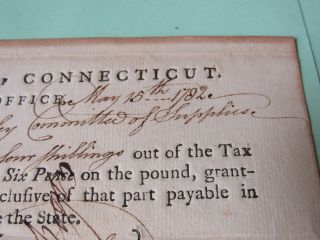 1782 Oliver Wolcott Jr.  Revolutionary War Document Connecticut Promisary Note 3