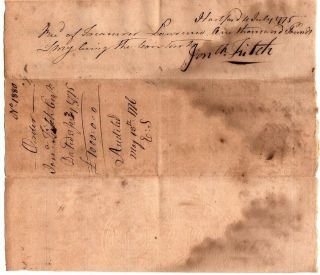 July 1775,  Battle Bunker Hill,  Oliver Ellsworth,  Jonathan Fitch,  signed payorder 2