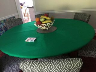 Green Felt - Casino Poker Felt Table Cover,  Pad Fits 50 - 52 " Glass Round Fs