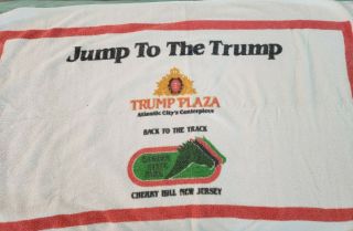 Trump Plaza Rare Collectible Casino Memorabilia Beach Towel " Jump To The Trump "