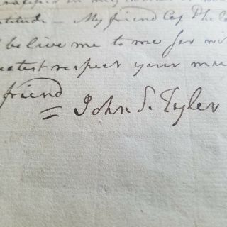 JOHN TYLER Sr.  Letter To BENJAMIN LINCOLN 1789 Revolutionary War General ALS 4