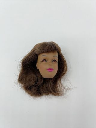 Ooak Vintage Black Francie African American Barbie Head Only Custom Repaint