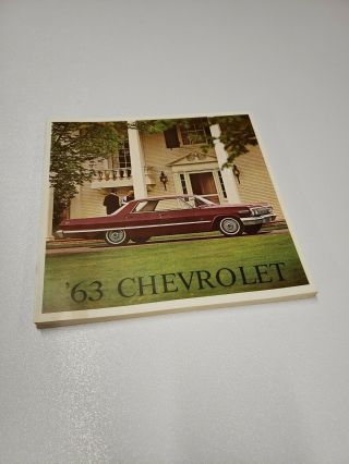 1963 Chevrolet Sales Brochure 63 Chevy Impala Bel Air.  Dealership Nos