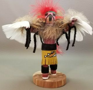 Navajo Handmade Red Tailed Hawk Kachina By Navajo Artist Vera Beaver Signed