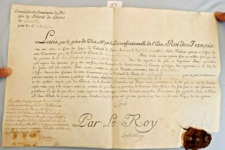 1790 Vellum Document Signed By France King Louis XVI Wax Seal Revolution Marat 2