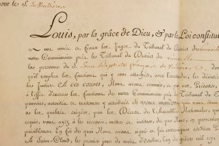 1790 Vellum Document Signed By France King Louis XVI Wax Seal Revolution Marat 6