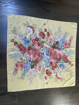 Vintage• Rare• Ralph Lauren Delicate Floral 100 Silk Scarf 35 " X35