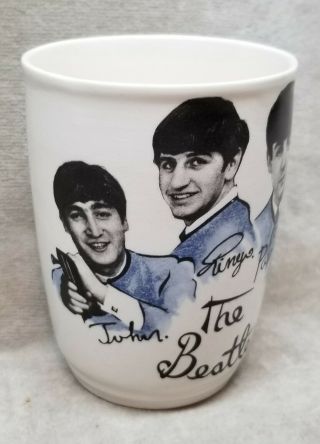 Vintage 1960 ' s Beatles Pottery Coffee Mug Made in England. 2