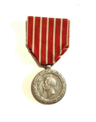 1859 France French Commemorative Medal Of The Italian Campaign Napoleon Iii