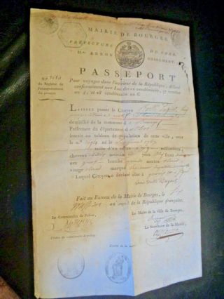 France Very Rare Old Document Xviii Ct