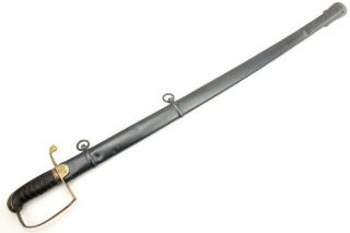 American Civil War Rare Naval Navy Officer Sword,  Engraved Anchors,  Marked Blade