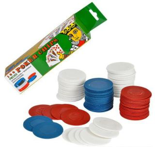 3000 Poker Chips Red White Blue Plastic Easy Stacking Washable Interlocking