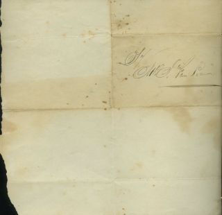 War Of 1812 Letter To Valley Of Virginia William Va Lear From Charlotttesville