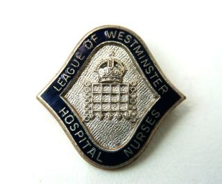Scarce Vintage Nurses Enamel Badge Westminster Hospital London - Kc