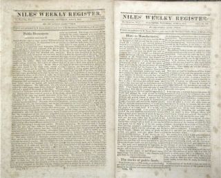 The Niles Weekly Register 1814 War 1812 Chateauguay Battle Niagara Frontier